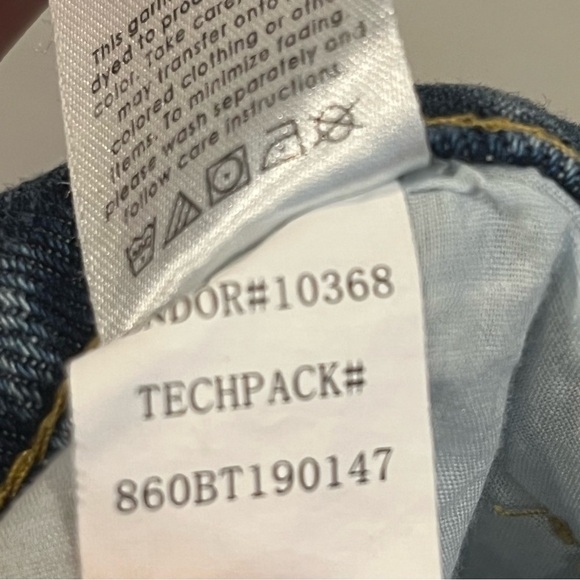 PacSun two tone patch style high rise straight jeans size 28 - Picture 3 of 9